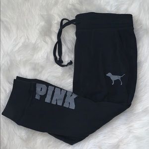 Black Cropped Joggers